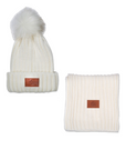 White Castle Knit Hat x Scarf Set